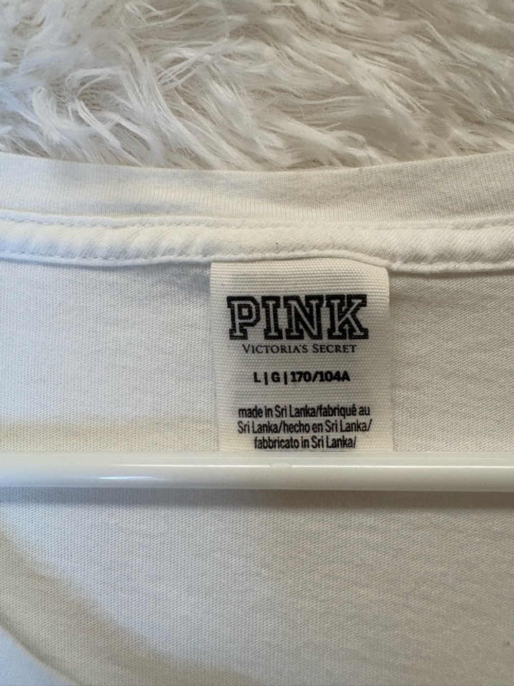 2 PINK Victoria's Secret Sequined White T-Shirts | Size Large 🩶 - Picture 17 of 17